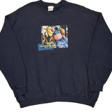Disney Cartoon Sweatshirt - 2XL Navy Cotton
