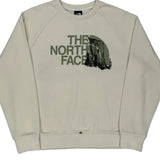 The North Face Graphic Sweatshirt - Large Cream Cotton