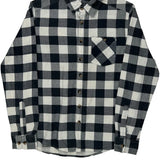 Identic Checked Flannel Shirt - Small Black & White Cotton