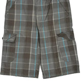 Levis Checked Cargo Shorts - 30W 12L Grey Cotton Blend