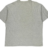 Single Stitch Hanes Graphic T-Shirt - 2XL Grey Cotton