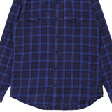 Armani Exchange Checked Shirt - Large Blue Cotton