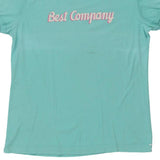 Best Company Spellout T-Shirt - Small Blue Cotton