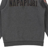 Age 12 Napapijri Spellout Sweatshirt - Large Grey Cotton