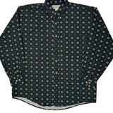Natural Issue Polka Dot Patterned Shirt - Medium Green Cotton