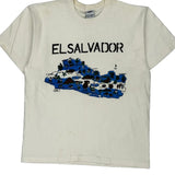 El Salvador Old Navy Single Stitch T-Shirt - Large White Cotton