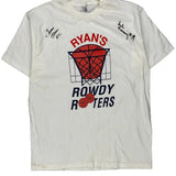 Ryan'S Rowdy Rooters Hanes Single Stitch T-Shirt - Large White Cotton