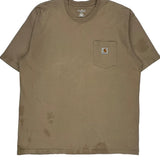 Carhartt T-Shirt - XL Brown Cotton