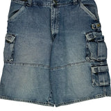 First Down Cargo Shorts - 38W 11L Blue Cotton