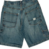 Authentic Collection Double Knee Carpenter Shorts - 30W 10L Blue Denim