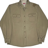 Wrangler Shirt - Large Khaki Cotton