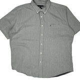 Tommy Hilfiger Short Sleeve Shirt - XL Grey Cotton