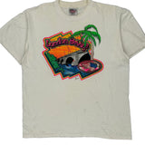 Oneita Single Stitch T-Shirt - Large White Cotton