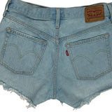 Levis Denim Shorts - 28W UK 8 Light Wash Cotton