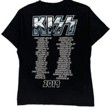 2014 Tour Kiss Alstyle Band T-Shirt - Large Black Cotton