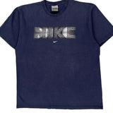 Nike Graphic T-Shirt - Medium Blue Cotton