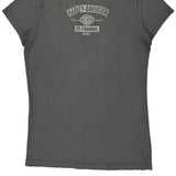 St. Thomas Harley Davidson Graphic T-Shirt - Small Gray Cotton