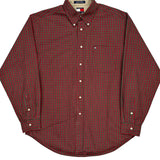 Tommy Hilfiger Checked Shirt - Large Green Cotton