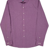 Tommy Hilfiger Slim Fit Shirt - Large Purple Cotton