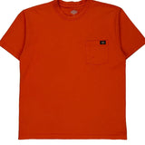 Pocket Dickies T-Shirt - Large Orange Cotton