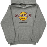 Age 6 Honolulu Hard Rock Cafe Hoodie - Small Grey Cotton