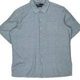 Polo By Ralph Lauren Checked Short Sleeve Shirt - XL Blue Cotton