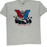 Indy Vip Day 1997 Fruit Of The Loom Single Stitch T-Shirt - XL Grey Cotton Blend