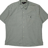 Caldwell Ralph Lauren Checked Short Sleeve Shirt - XL Green Cotton