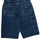 Dickies Denim Shorts - 33W 11L Blue Cotton