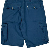 Levis Cargo Shorts - 32W 11L Blue Cotton