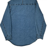 Wrangler Denim Shirt - Large Blue Cotton