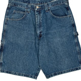 Wrangler Cargo Denim Shorts - 34W 10L Blue Cotton