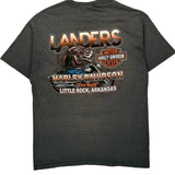 Iron Rebel Harley Davidson Graphic T-Shirt - Large Grey Cotton Blend