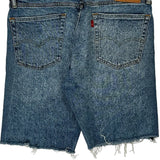 505 Levis Denim Shorts - 33W 10L Blue Cotton