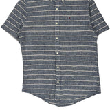 Tommy Hilfiger Striped Short Sleeve Shirt - Small Blue Cotton