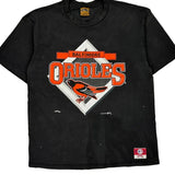 Baltimore Orioles Nutmeg Single Stitch T-Shirt - XL Black Cotton