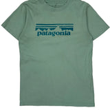 Patagonia Slim Fit T-Shirt - Small Green Cotton