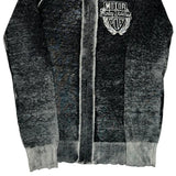 Harley Davidson Graphic Hoodie - Small Gray Cotton