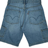 Levis Double Knee Carpenter Shorts - 32W 10L Blue Denim