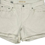 Levis Denim Shorts - 32W UK 12 White Cotton