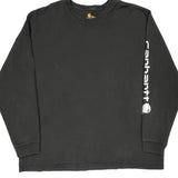 Carhartt Long Sleeve T-Shirt - 2XL Black Cotton