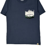 Carhartt Graphic T-Shirt - Small Navy Cotton