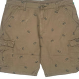 Old Navy Graphic Cargo Shorts - 36W 10L Khaki Cotton