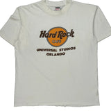 Hard Rock Cafe Oneita Single Stitch T-Shirt - XL White Cotton