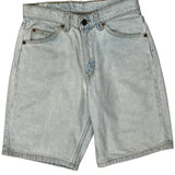 Levis Denim Shorts - 26W UK 6 Light Wash Cotton
