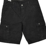 Levis Cargo Shorts - 32W 10L Black Cotton