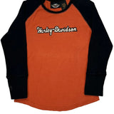 Age 14 Harley Davidson Spellout Long Sleeve T-Shirt - Large Black Cotton