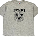 Spurs Hanes Single Stitch T-Shirt - XL Grey Cotton Blend