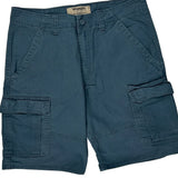 Wrangler Cargo Shorts - 36W 9L Blue Cotton