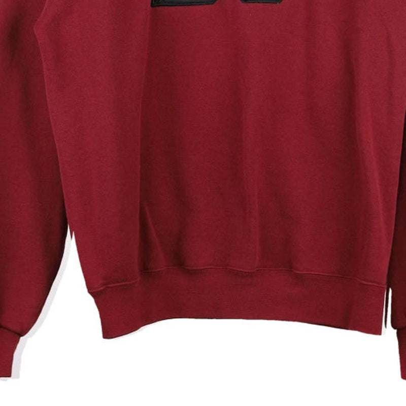 Illinois College La Red Ford Sweatshirt - Large Burgundy Cotton Blend